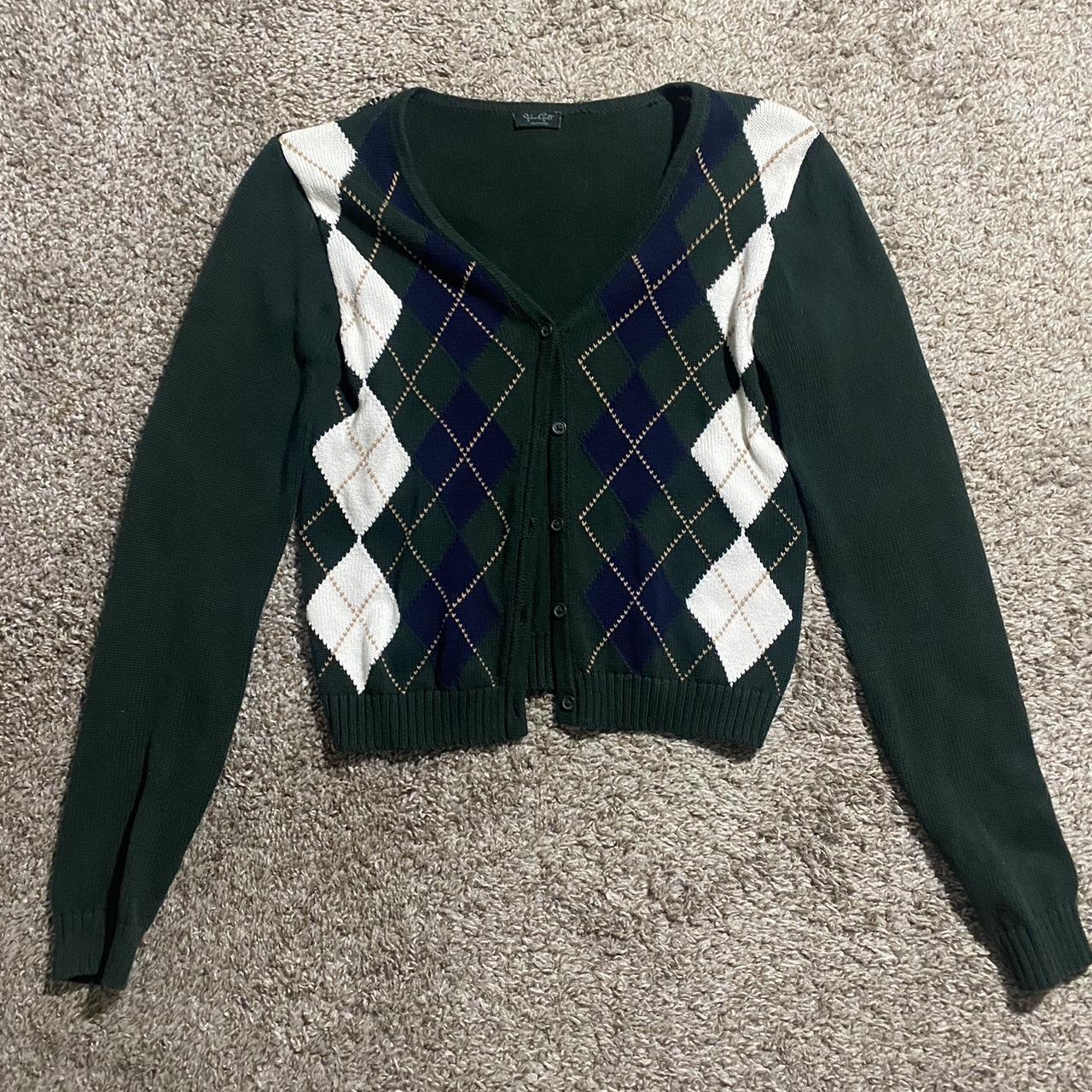 John Galt Green/Blue Elizabeth Argyle Cardigan