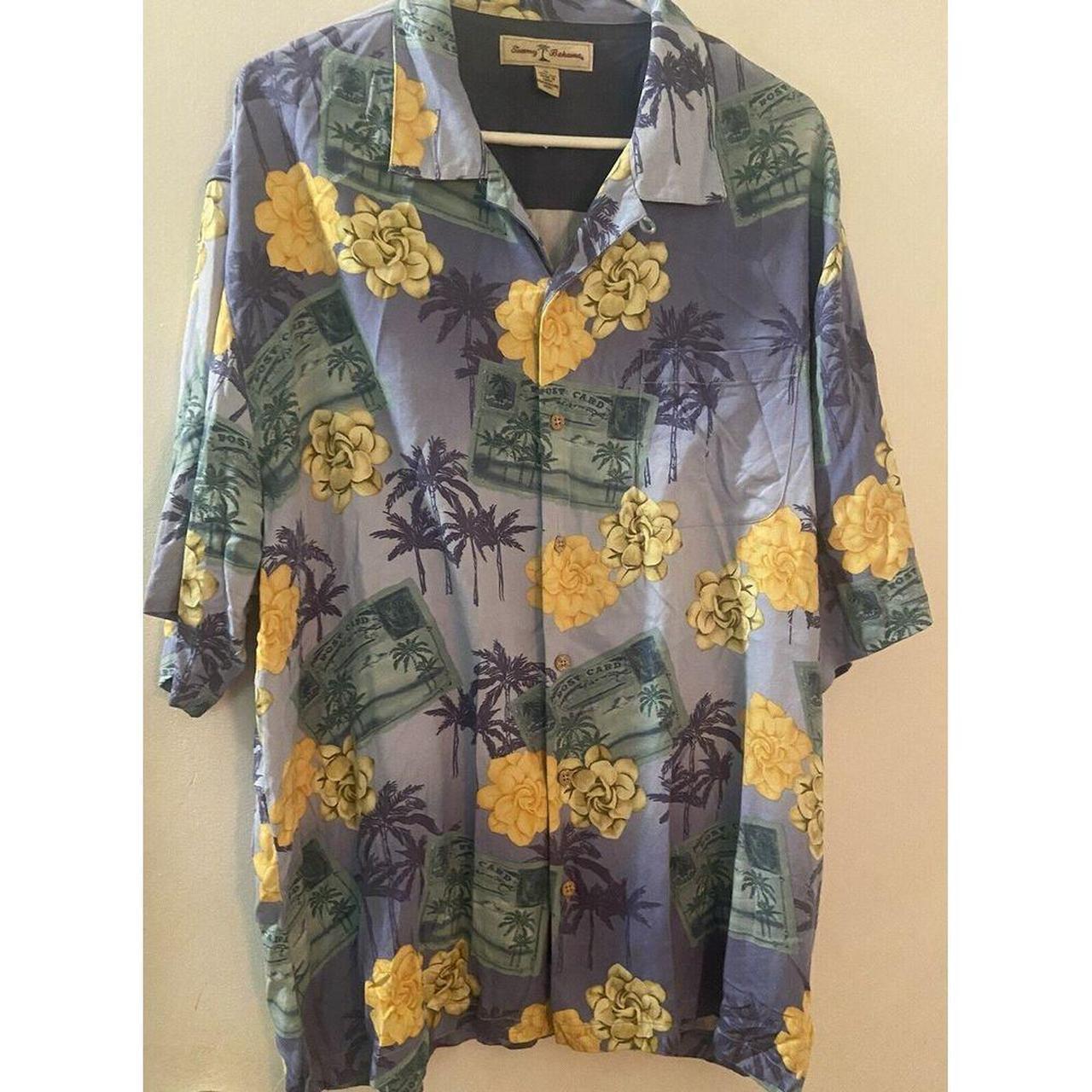 Men’s Tommy Bahama Hawaiian Print Silk Shirt sz popular xl