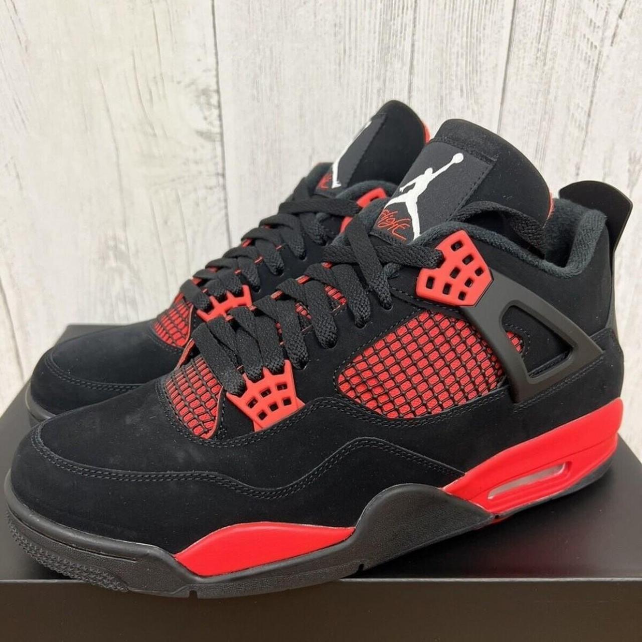 Air Jordan 4 Retro Red Thunder Comes With Its - Depop