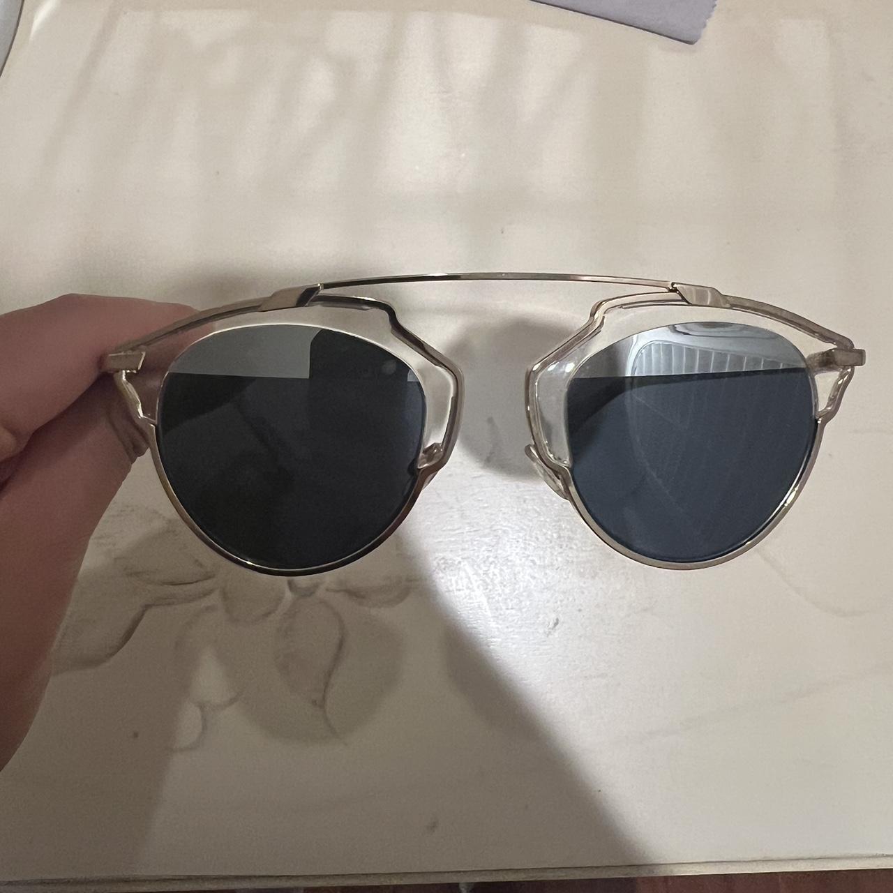 Dior So Real Two-Tone Aviator Sunglasses Case Depop