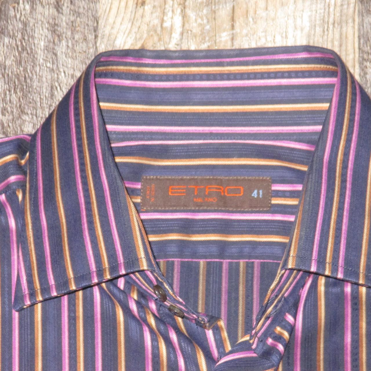 Etro Men's Pink and Gold Shirt (3)