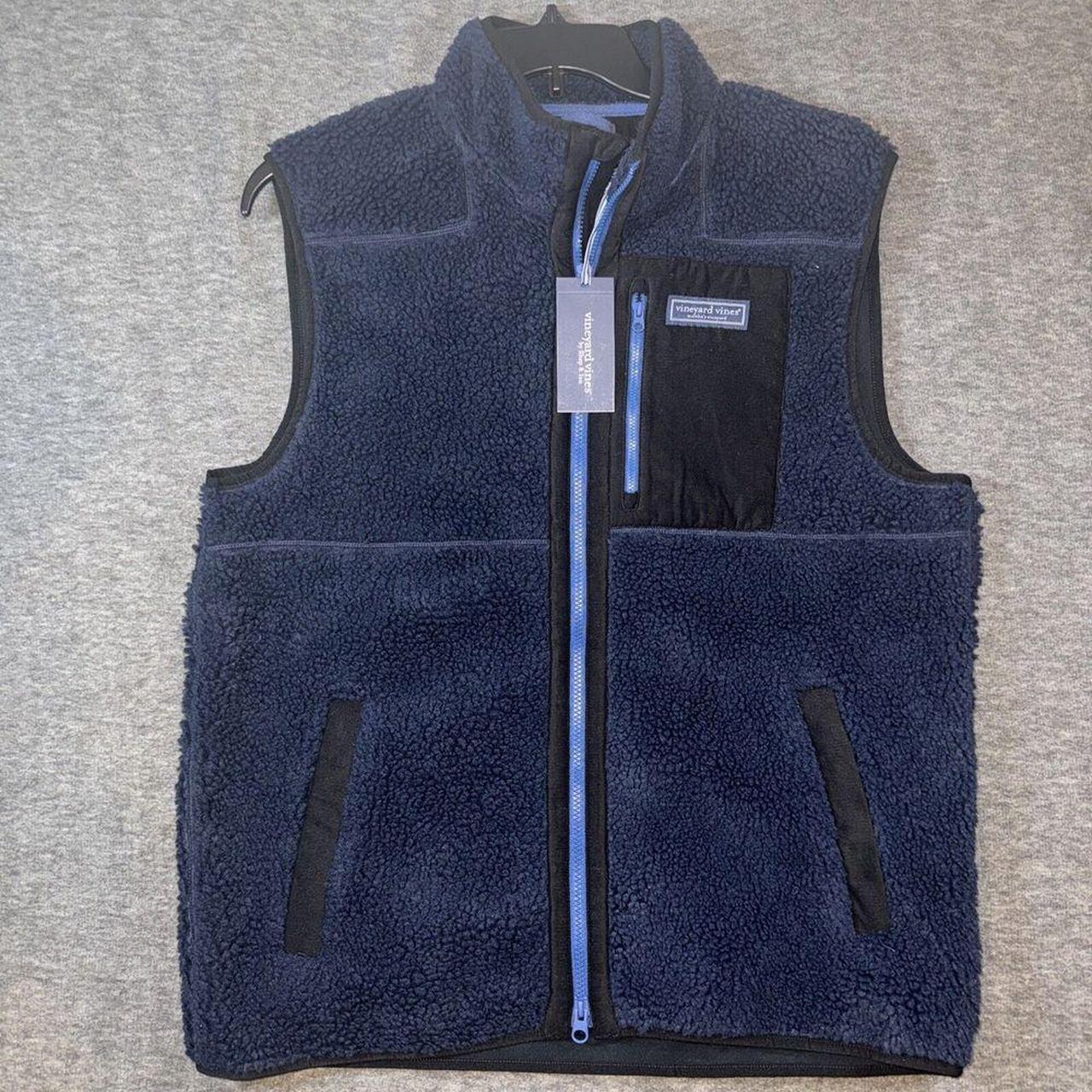 VINEYARD VINES Men's Navy popular Fleece Zip Up Vest Size L