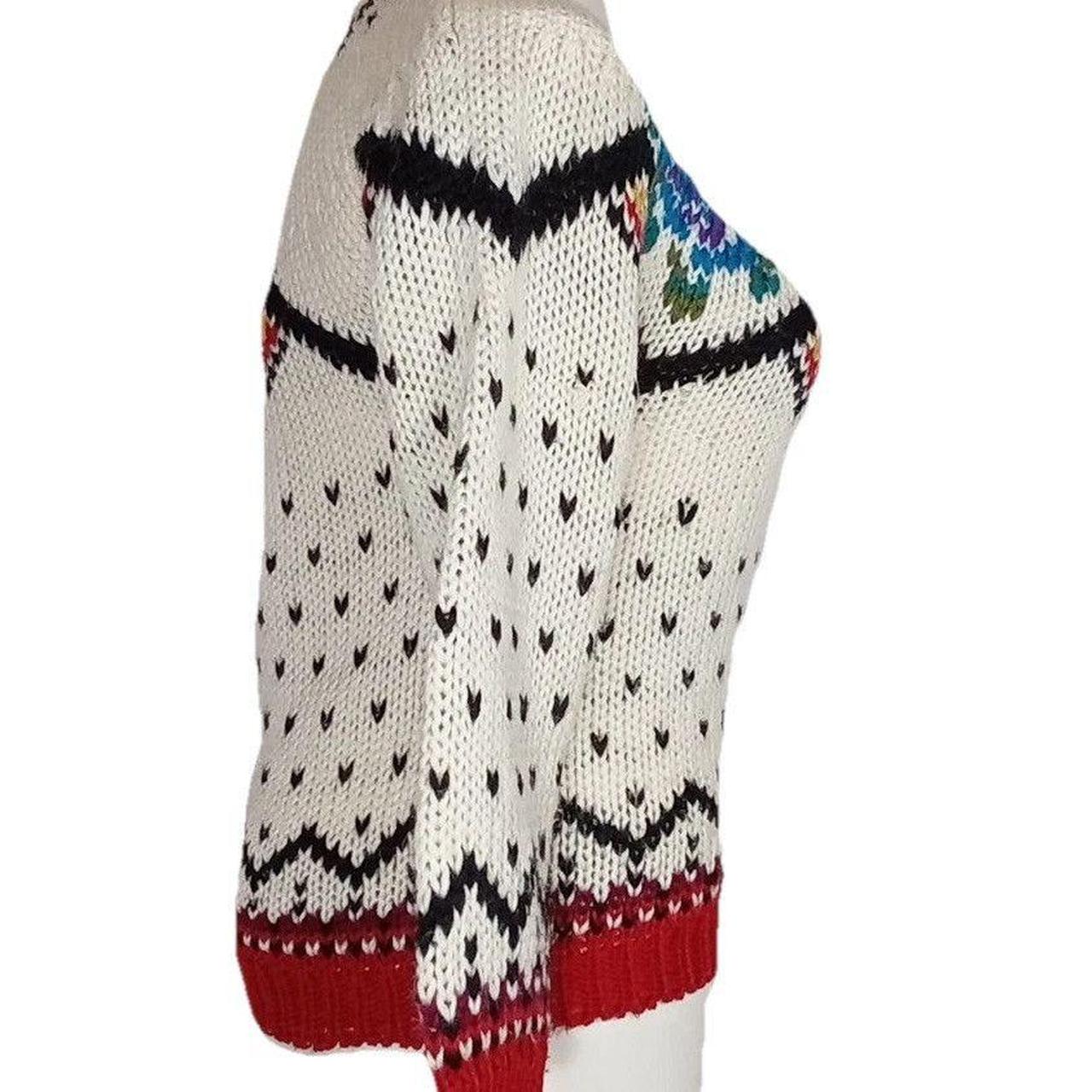 Source Unknown Women's Sweater - White/Red - S – … - image 2