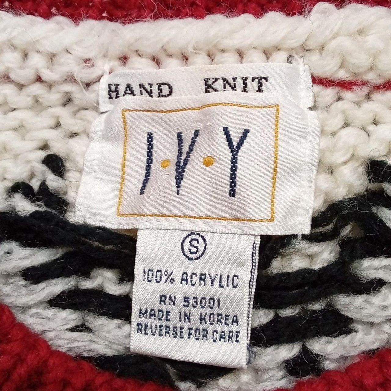 Source Unknown Women's Sweater - White/Red - S – … - image 4