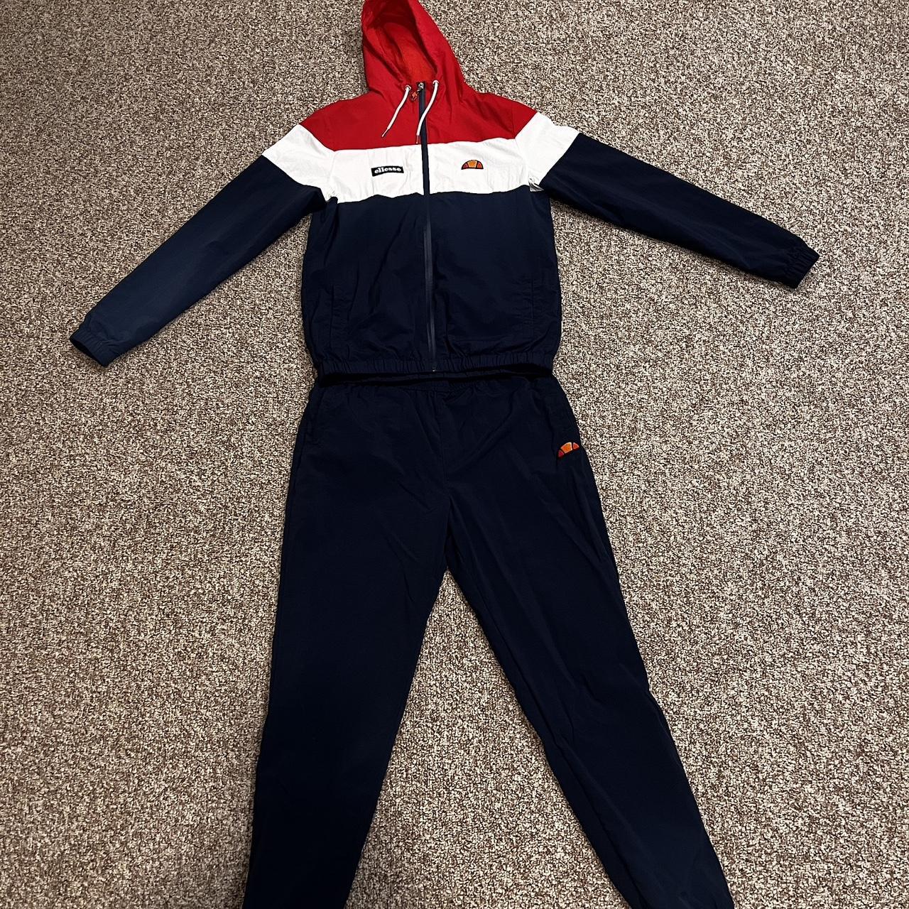 Ellesse red white nd blue tracksuit Gently used. Depop