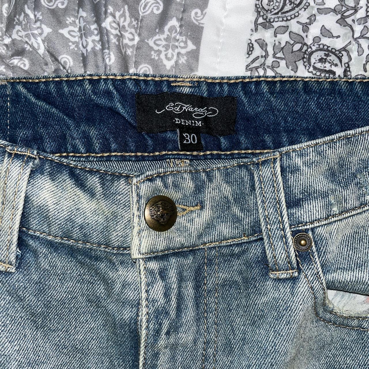 Ed Hardy Jeans Low Wasited Baggy - Depop