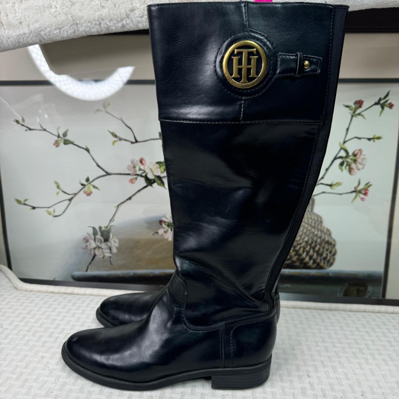 Leather Boots Tommy Hilfiger Women's Imina Riding Boots Tommy