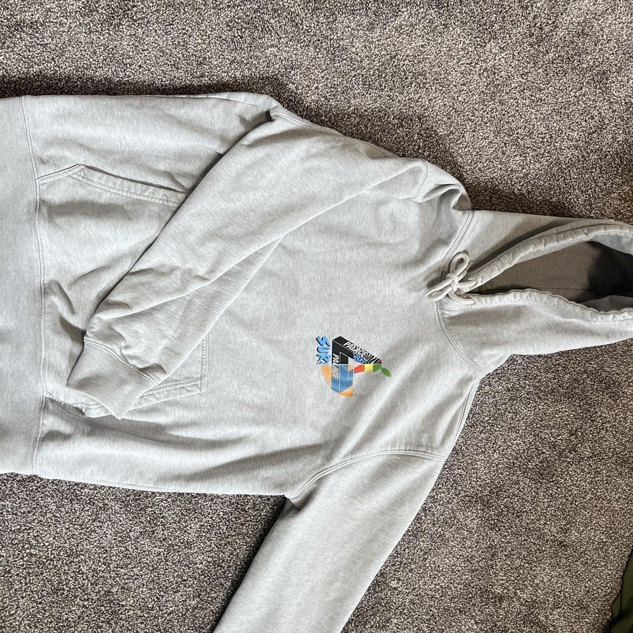 Palace Men's Hoodie - Grey - M – Palace tri-ferg multi logo hoodie. Tagged as …