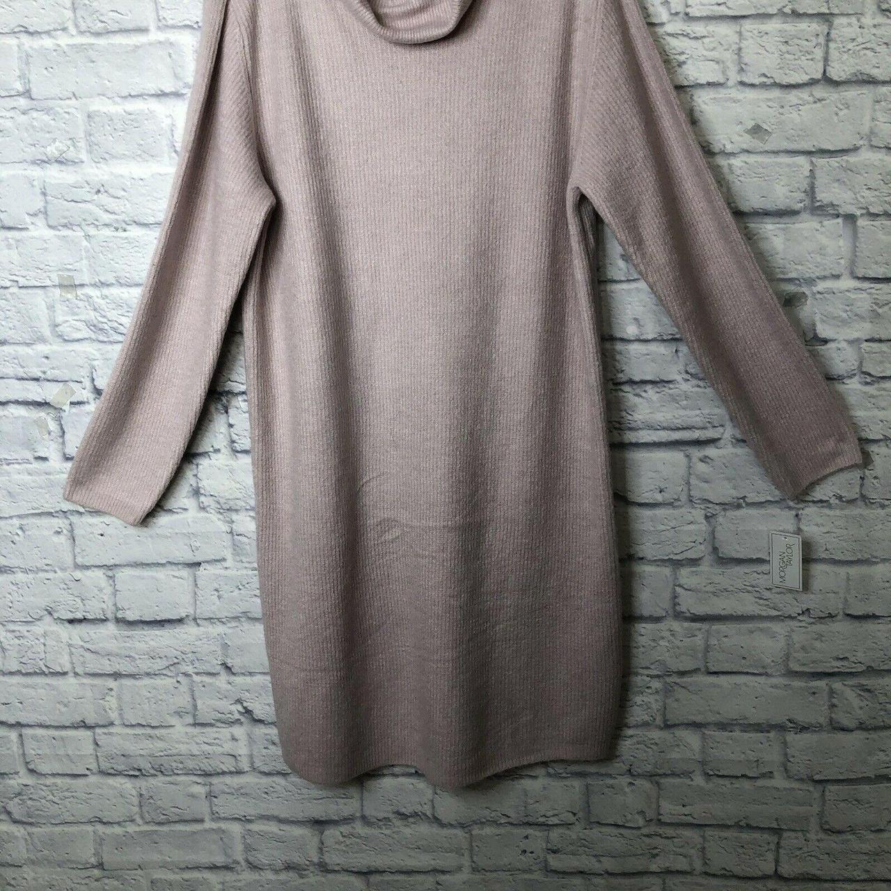 Morgan Taylor Mauve Long Sleeved Ribbed Sweater Dress purchases Cowl Neck L NWT