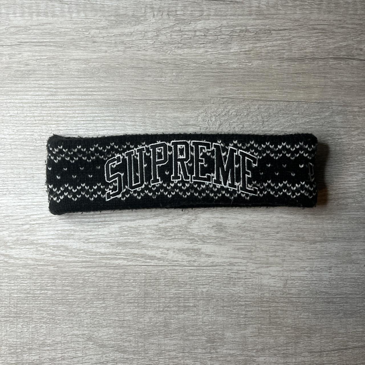 Black and white supreme headband hotsell