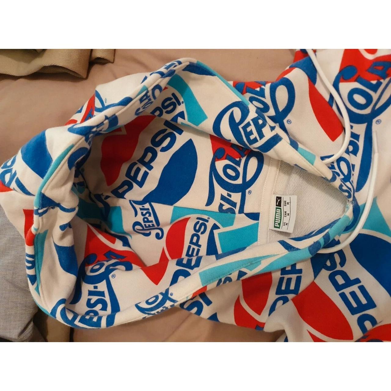 Very Rare Puma Pepsi Cola Hoodie Sweatshirt Top Size