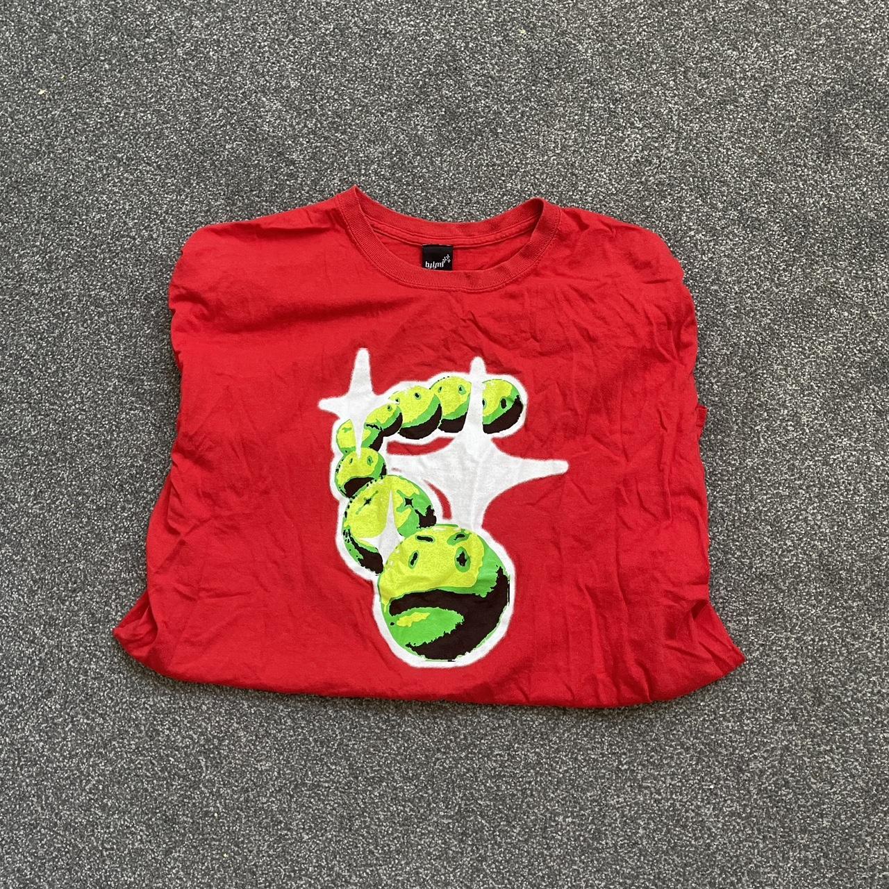 Men's Red and Green Tshirt Depop