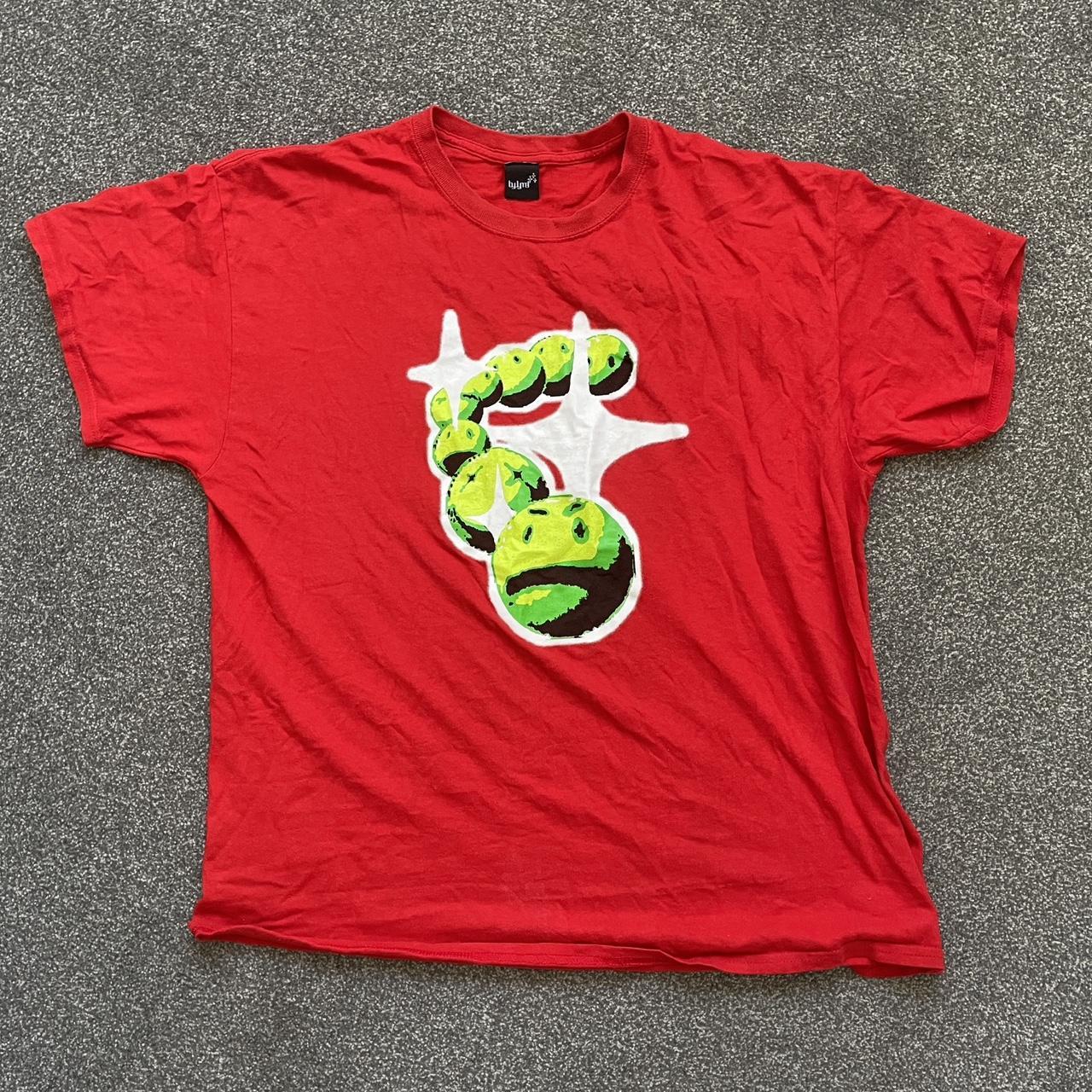 Men's Red and Green Tshirt Depop