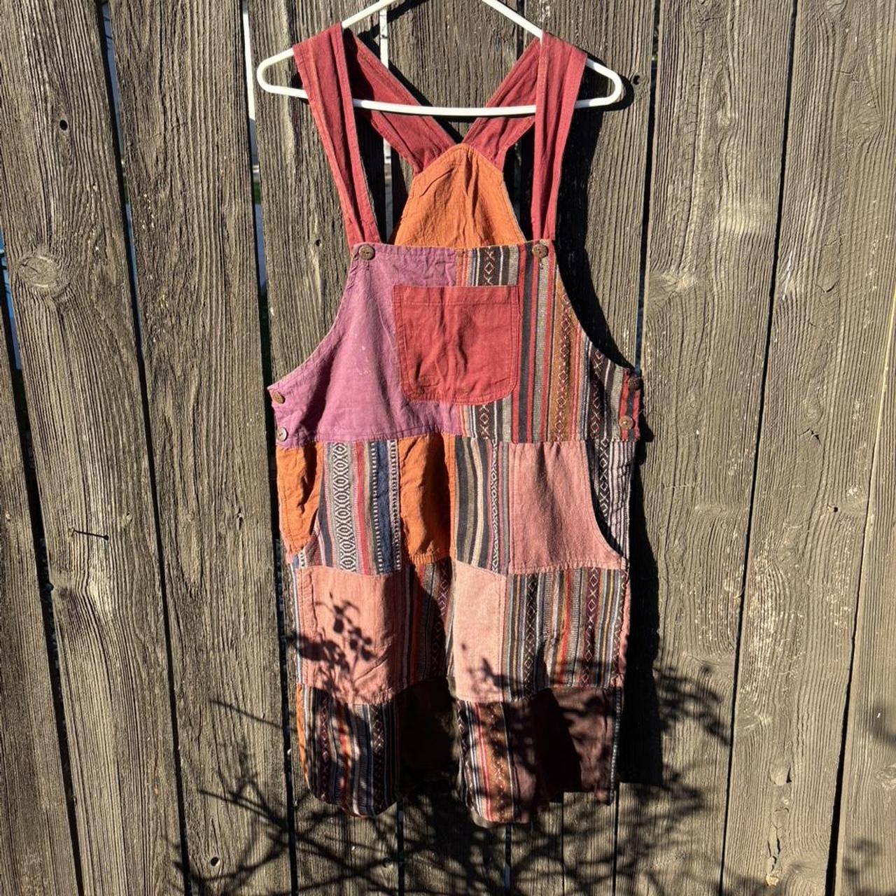 Men's Overalls - Multi - M – Patchwork Festi Over… - image 1