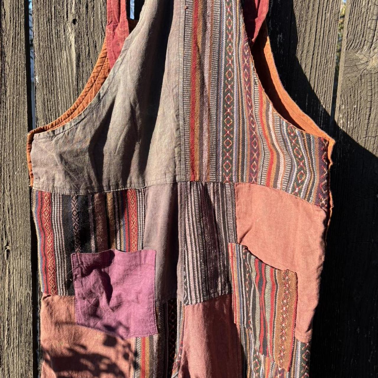 Men's Overalls - Multi - M – Patchwork Festi Over… - image 4