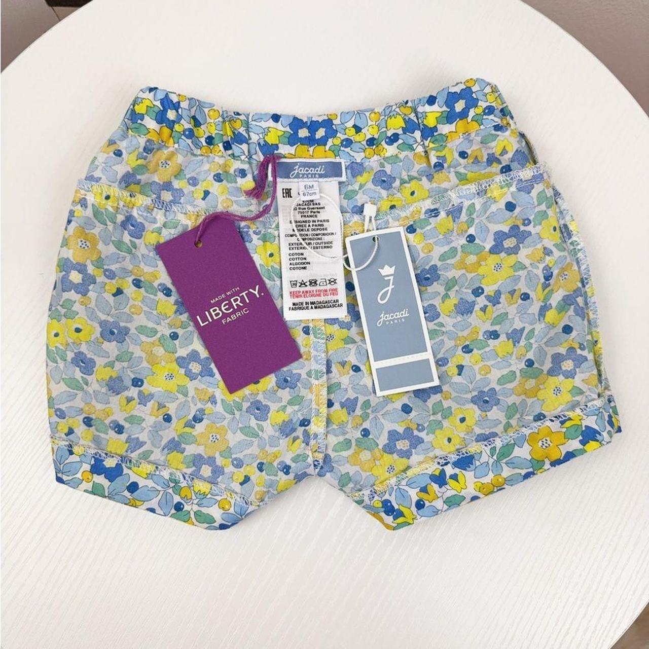 NWT Jacadi shorts set Liberty fabric discount blue floral size 6m