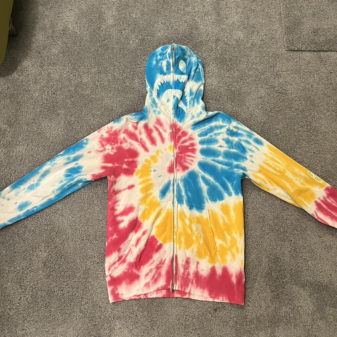 Bape tie dye hoodie best sale