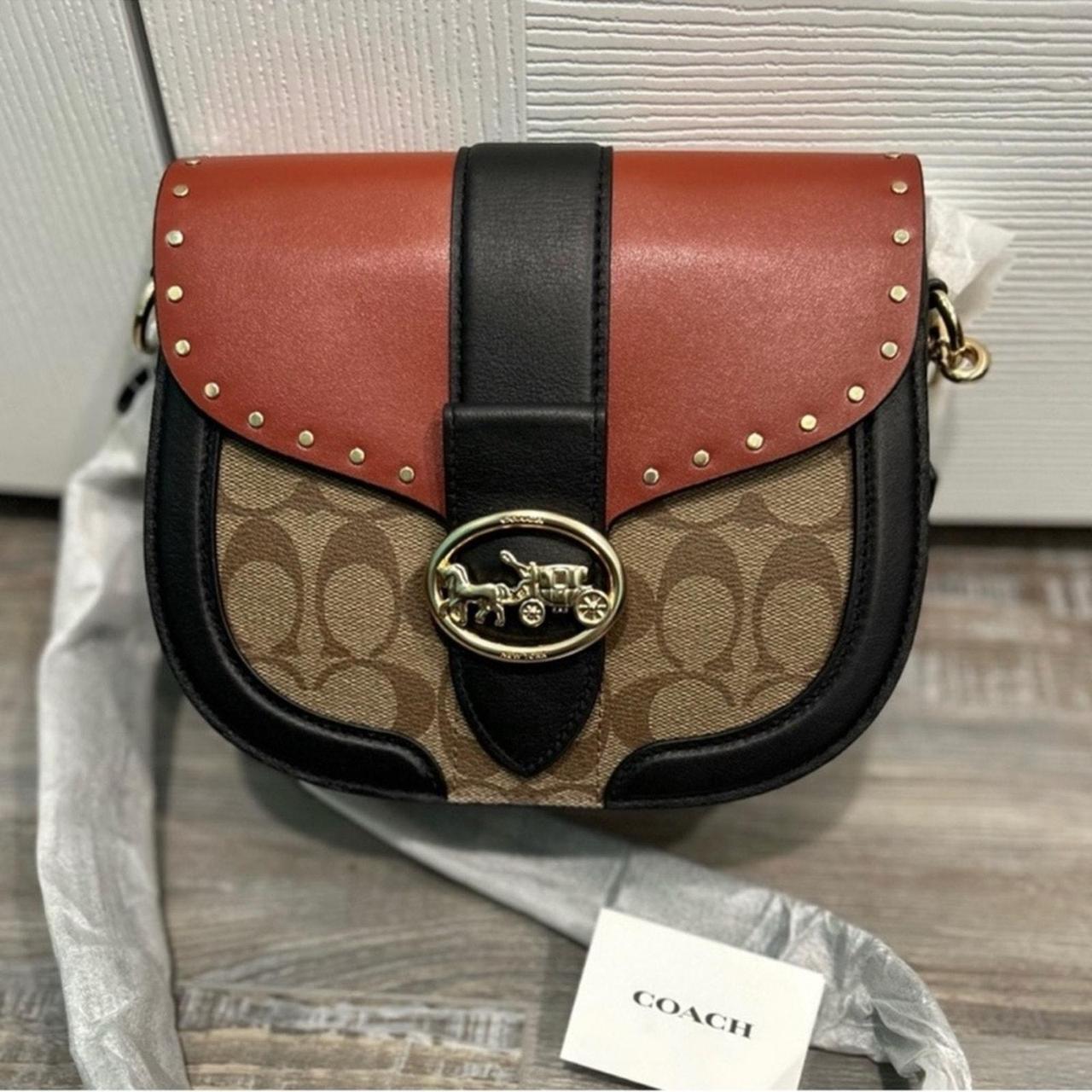 Coach popular Georgie Saddle Bag In Colorblock