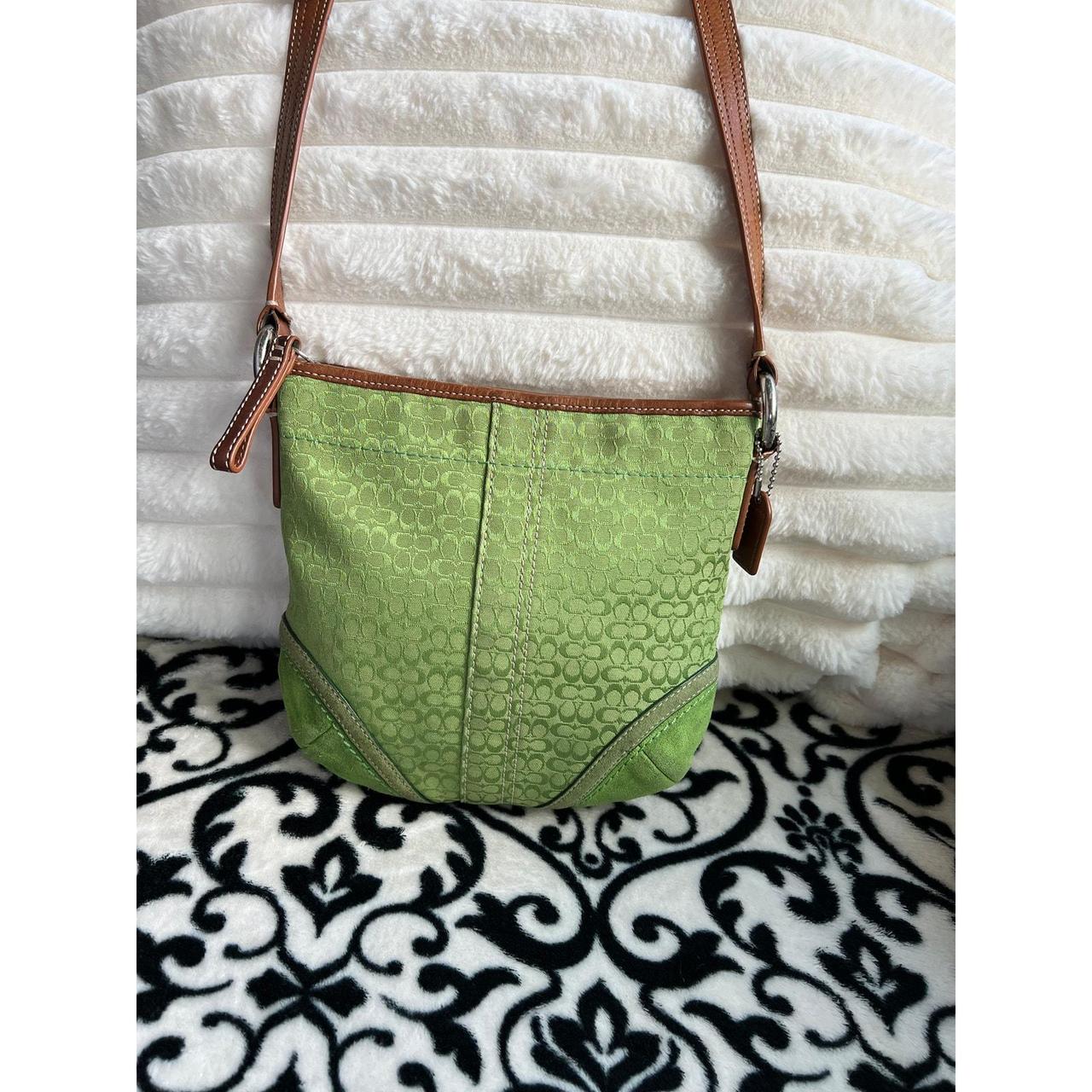 vintage Coach Neon Lime Green Crossbody Swingpack | Depop