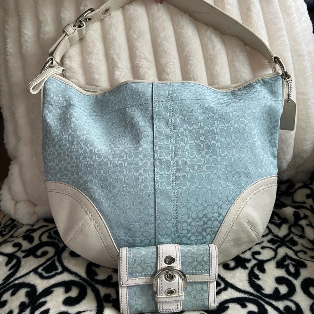 Coach Light Blue Hobo Shoulder store Bag