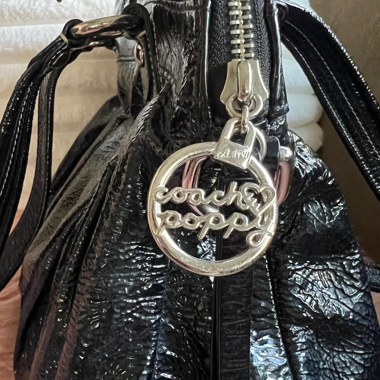 Coach Poppy Bucket Bag with Flower Decal in Black | Depop