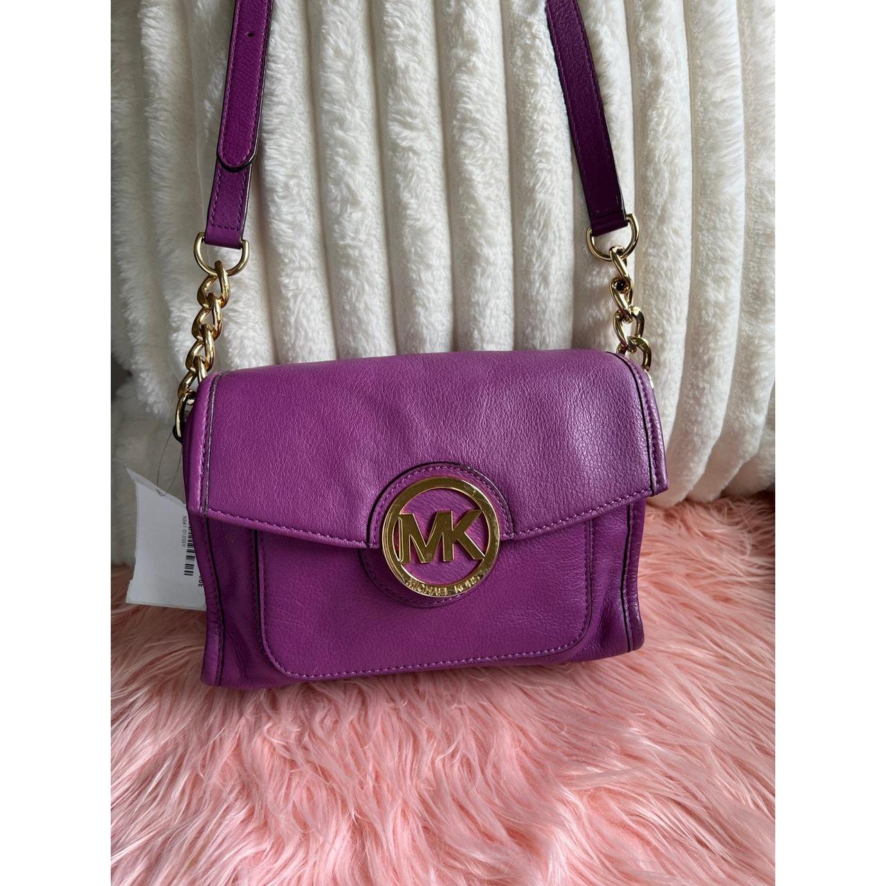 Vintage Purple Michael Kors Margot Crossbody with. Depop