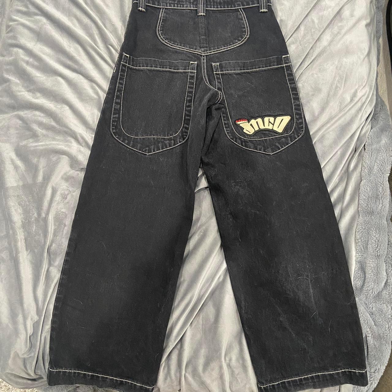 JNCO Men's Black Jeans JNCO low down No flaws-... - Depop