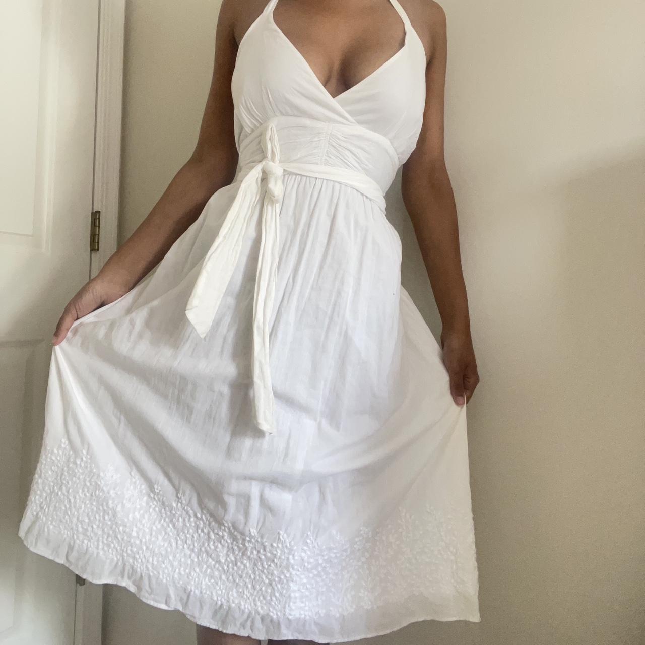 womens white sun dress