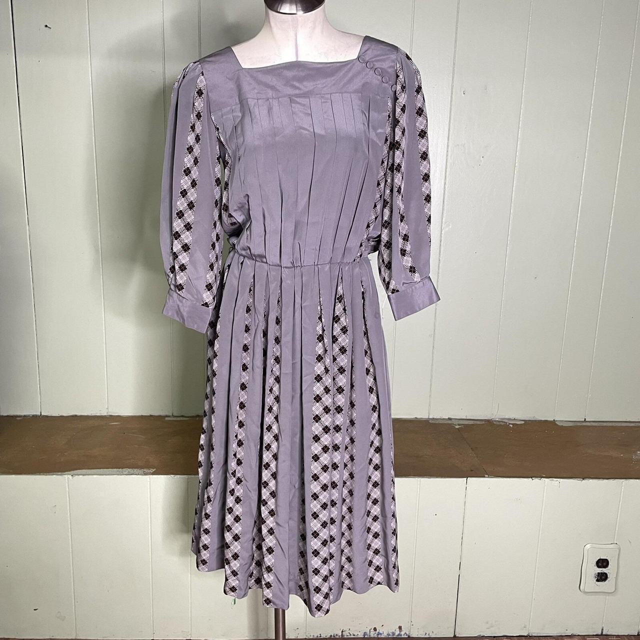 Albert Nipon Women's Dress - Grey/White - 4 – VIN… - image 1