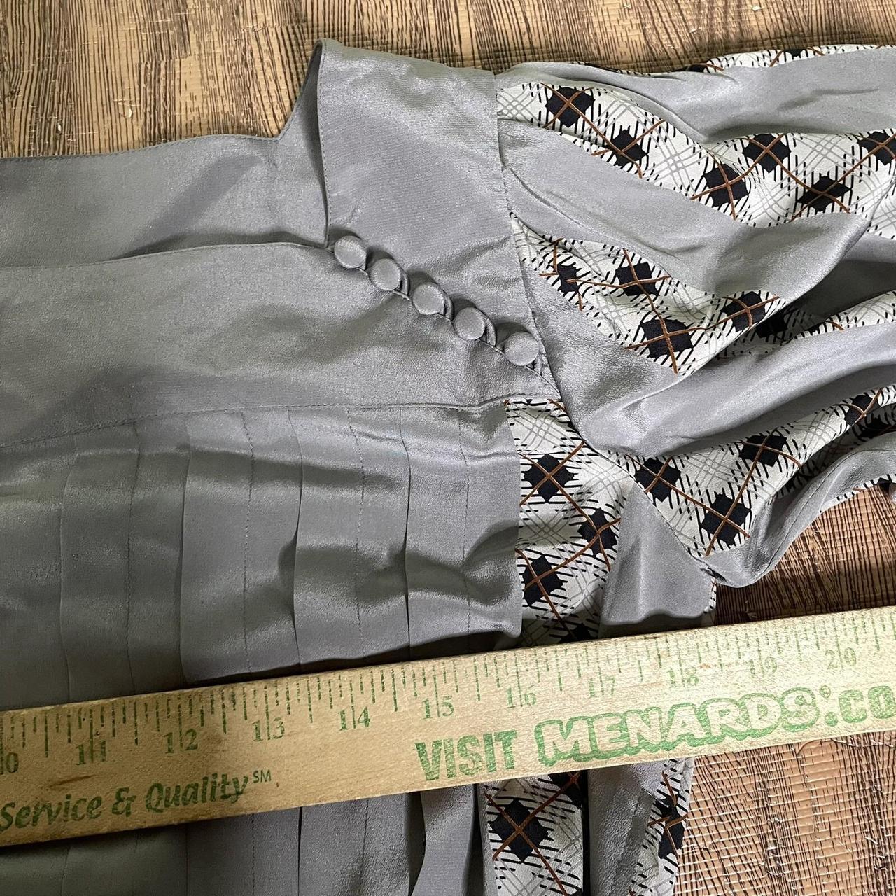 Albert Nipon Women's Dress - Grey/White - 4 – VIN… - image 5