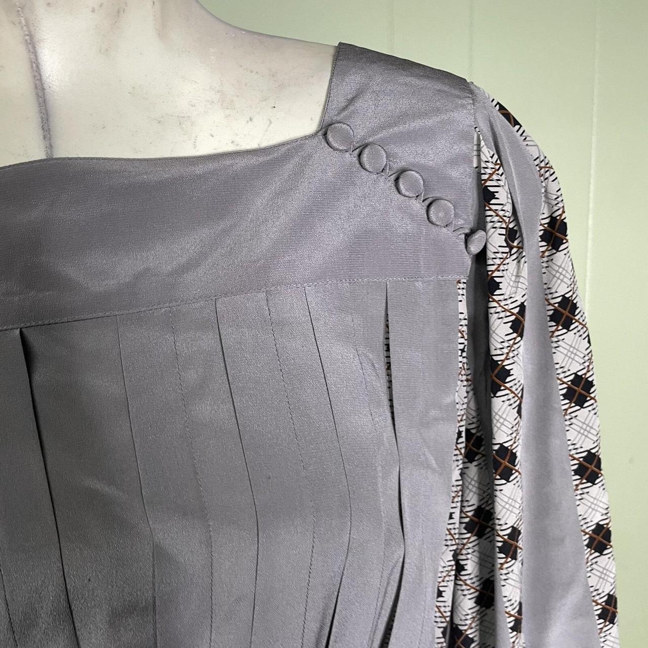 Albert Nipon Women's Dress - Grey/White - 4 – VIN… - image 8