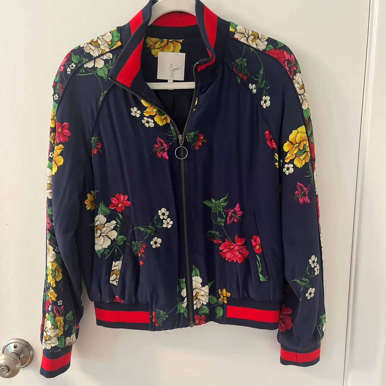 JOIE floral bomber jacket, size small. Originally... - Depop