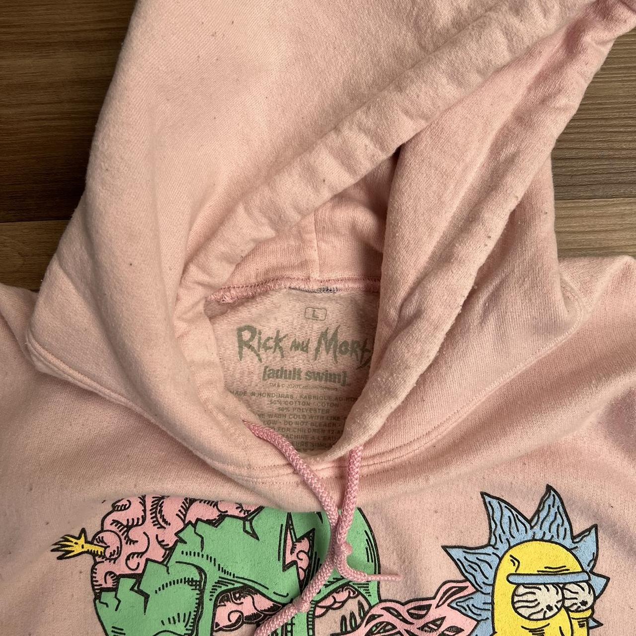 Rick Morty Pink Hoodie Size L more on the. Depop