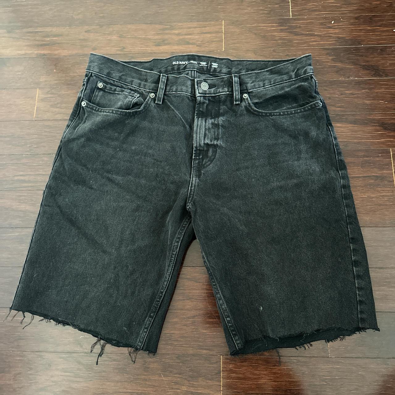 Baggy Black Denim Shorts (Jorts) - Depop