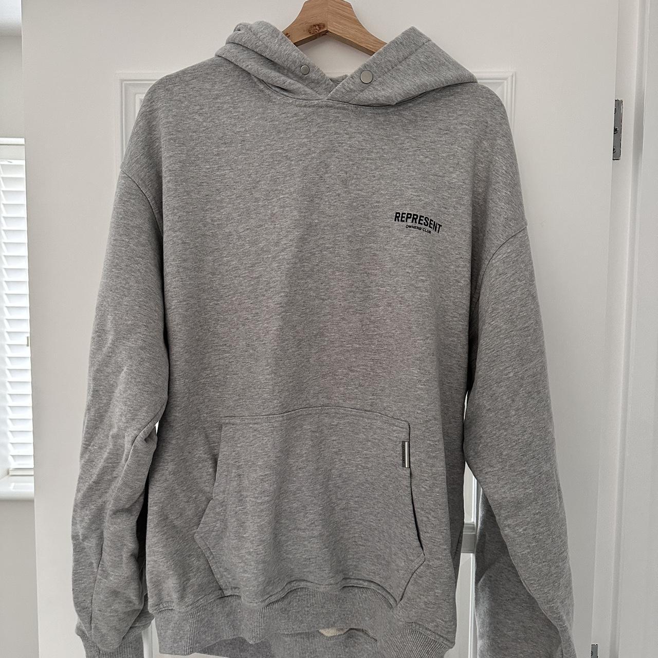 Grey Represent hoodie Grey - Depop