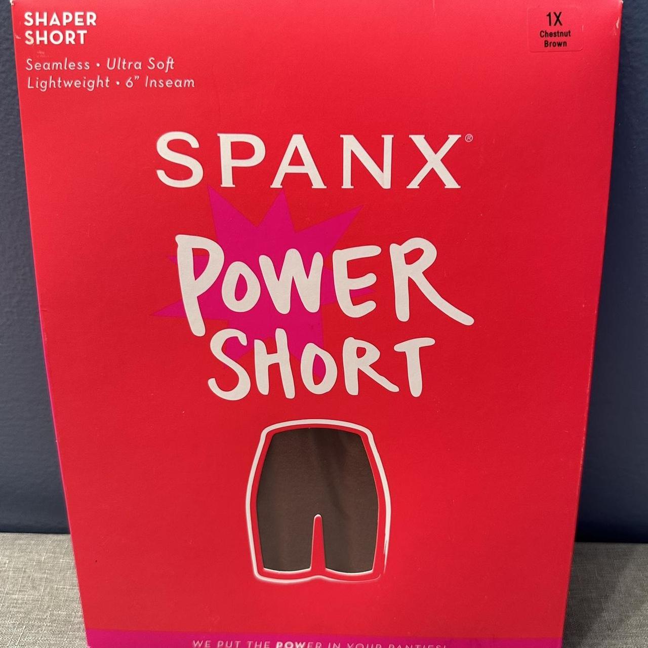 Spanx-Power Shaper Short Chestnut Brown Size 1X NWT!... - Depop