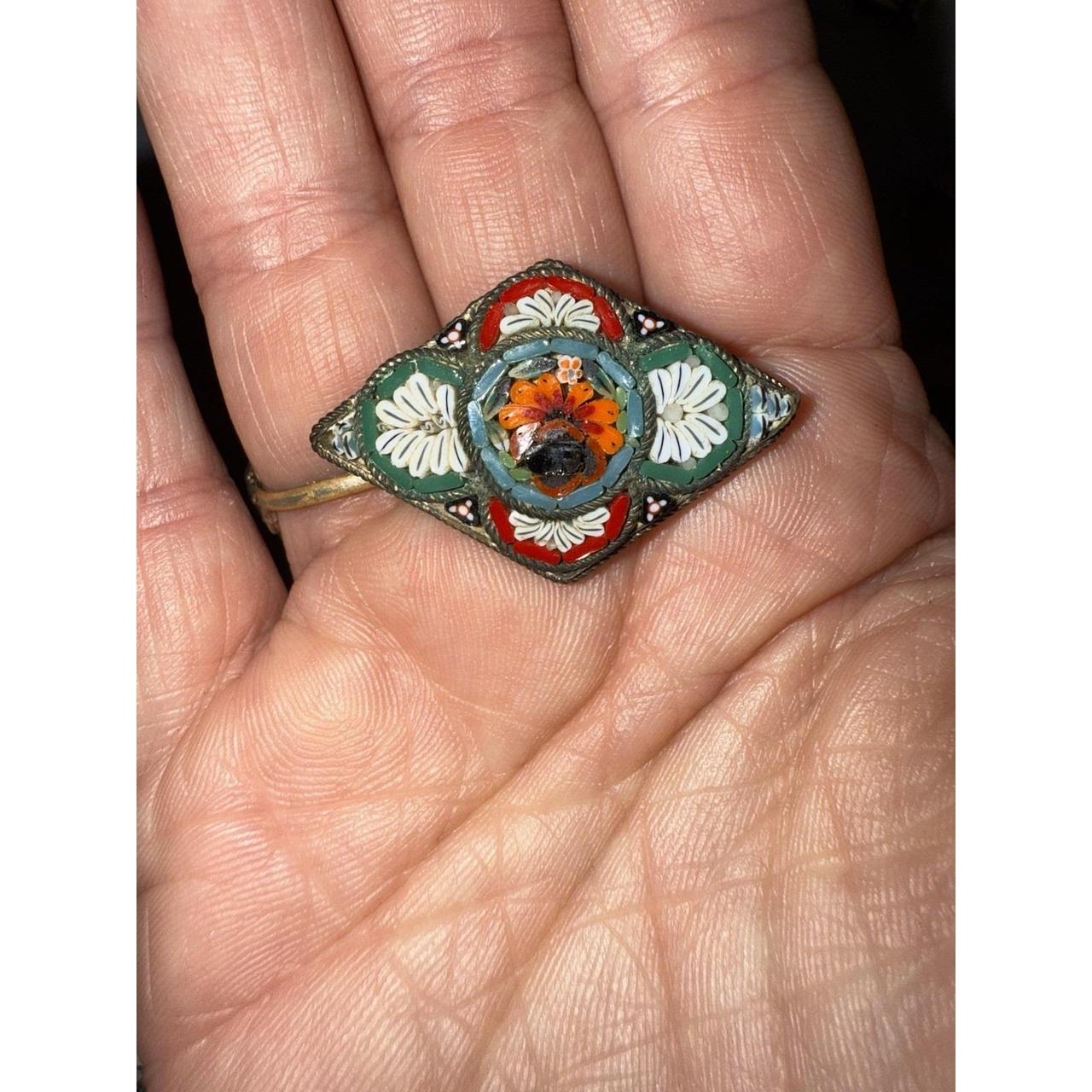 Source Unknown Women's Brooch - Red/Orange – Ital… - image 1