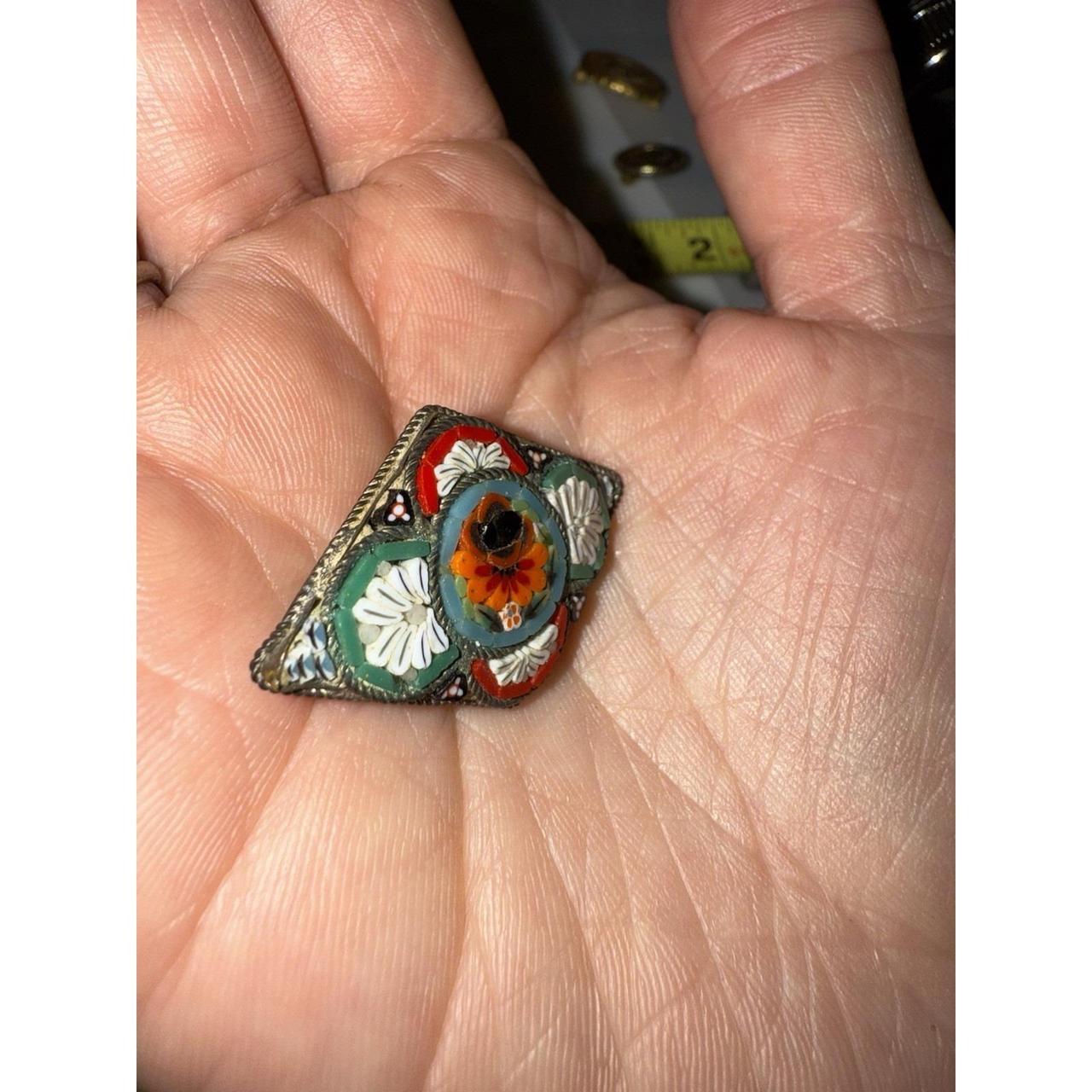 Source Unknown Women's Brooch - Red/Orange – Ital… - image 3