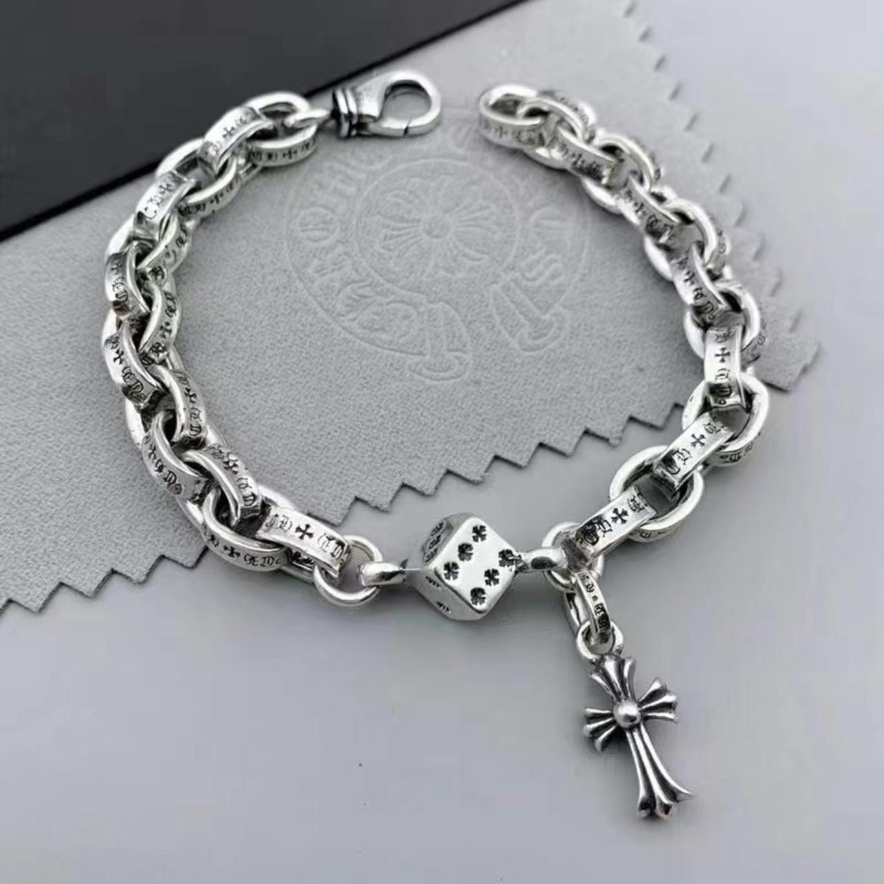 Chrome Hearts Bracelet for women unisex 22cm - Depop
