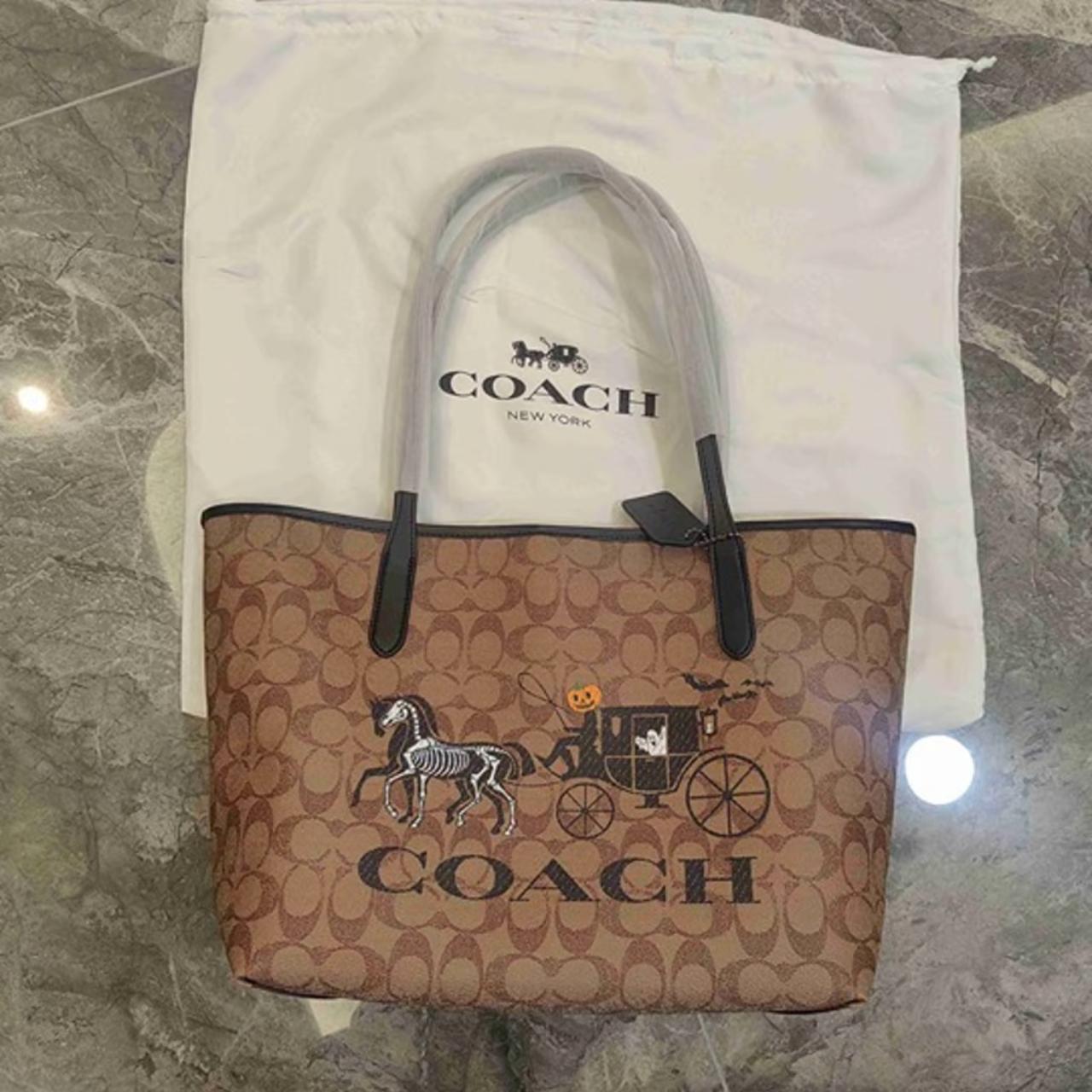 Coach City Tote In Signature Canvas With Halloween | Depop
