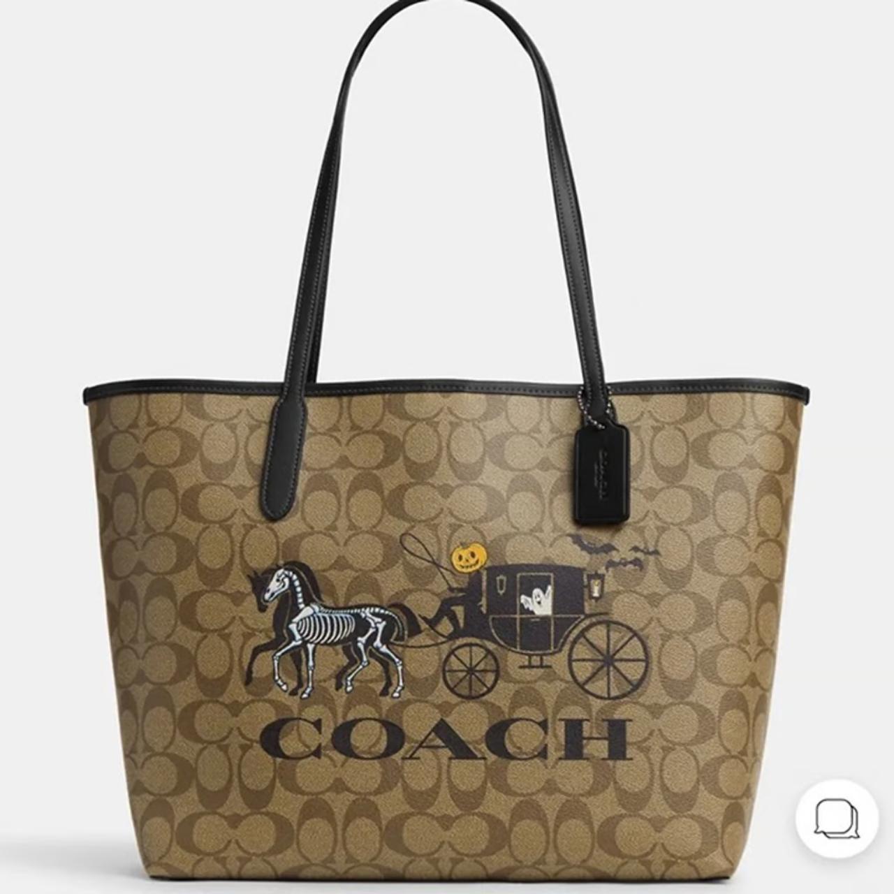 Coach City Tote In Signature Canvas With Halloween | Depop
