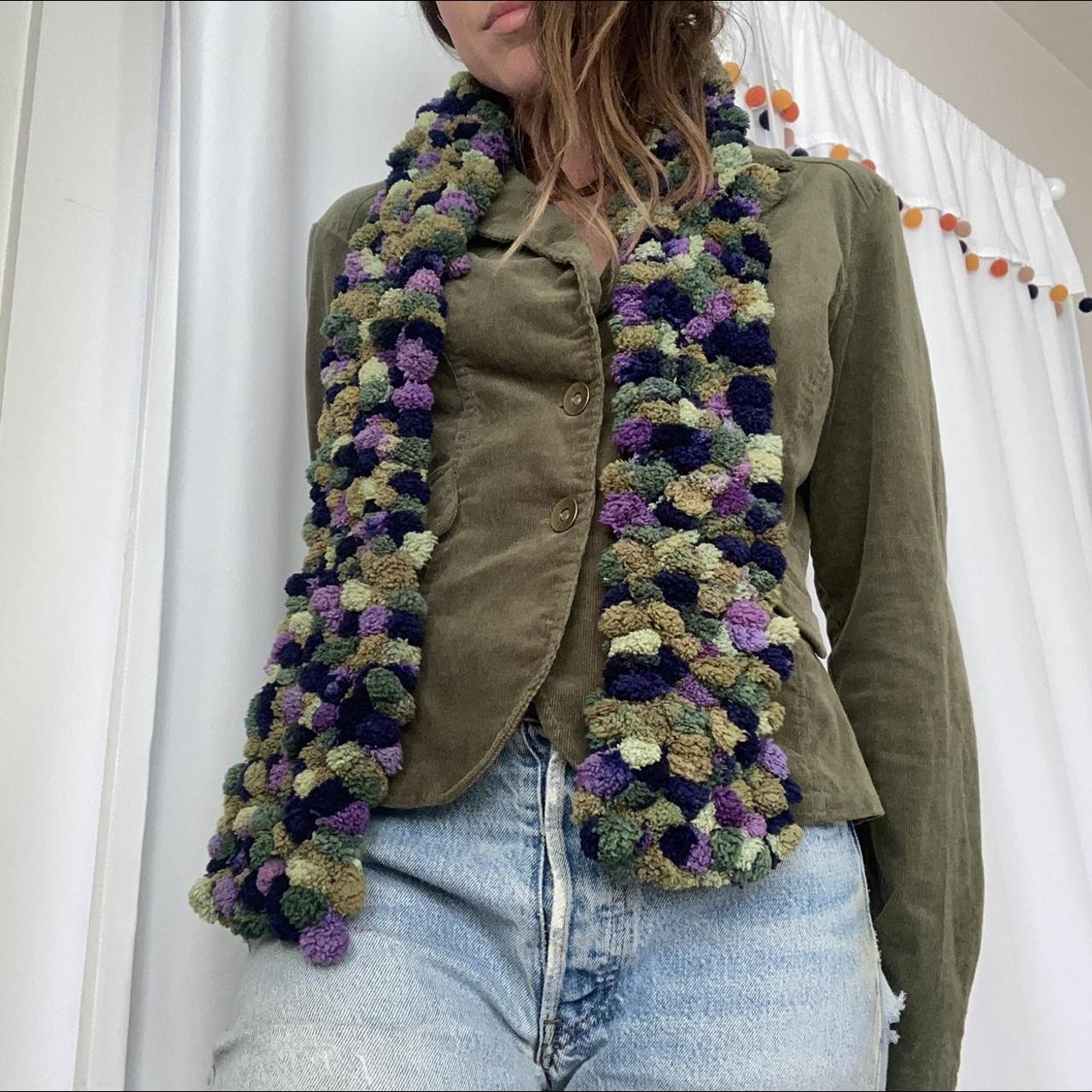 Green x Purple Y2K Bubble Scarf 🌙 - Depop