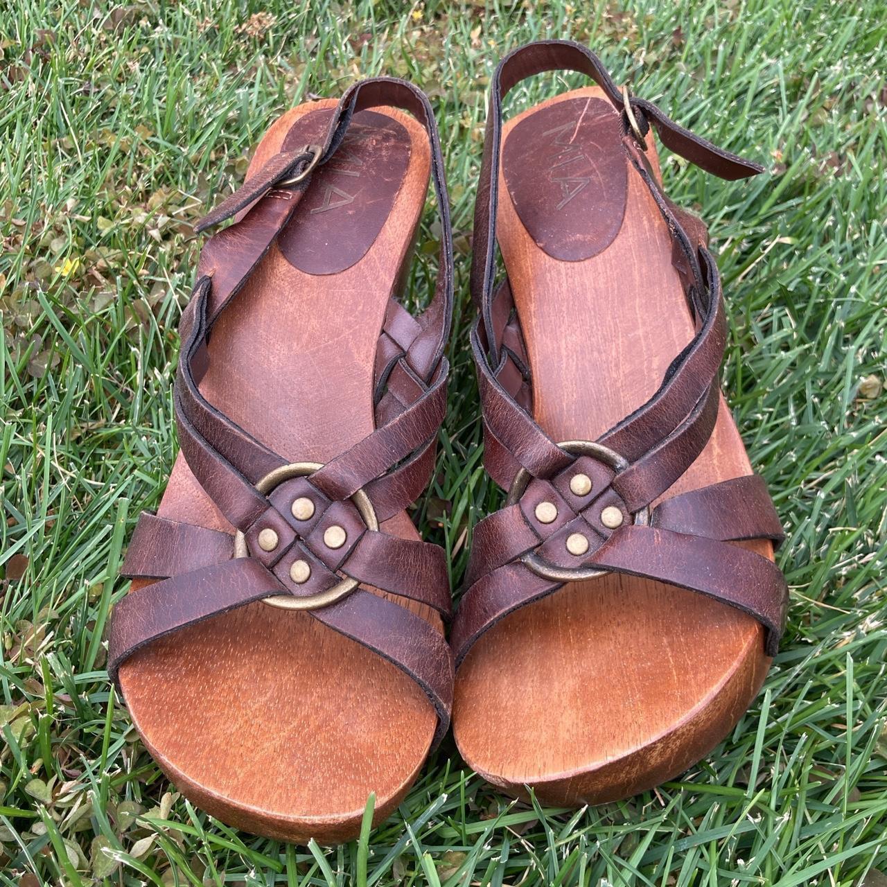 MIA Women's Brown Sandals Depop