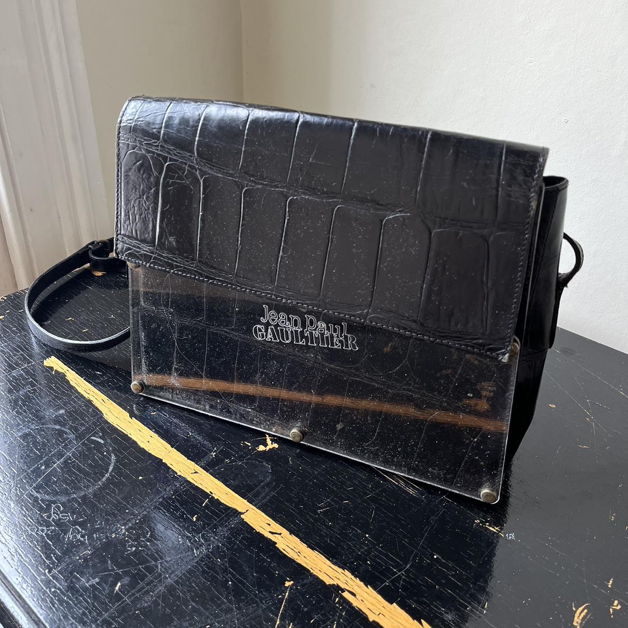 Jean Paul Gaultier Vintage Black Leather Satchel... - Depop