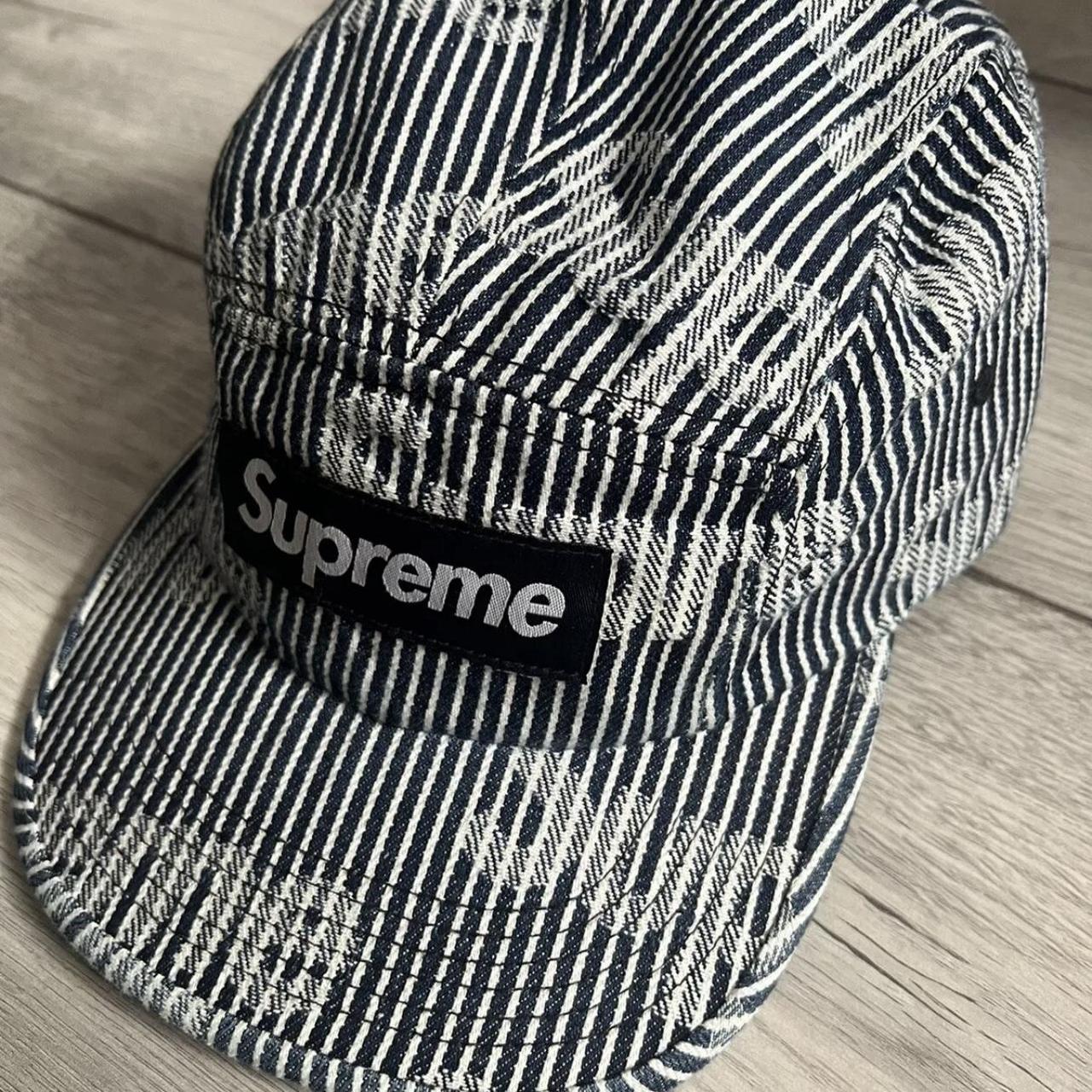 Supreme Denim Camp Cap stripe