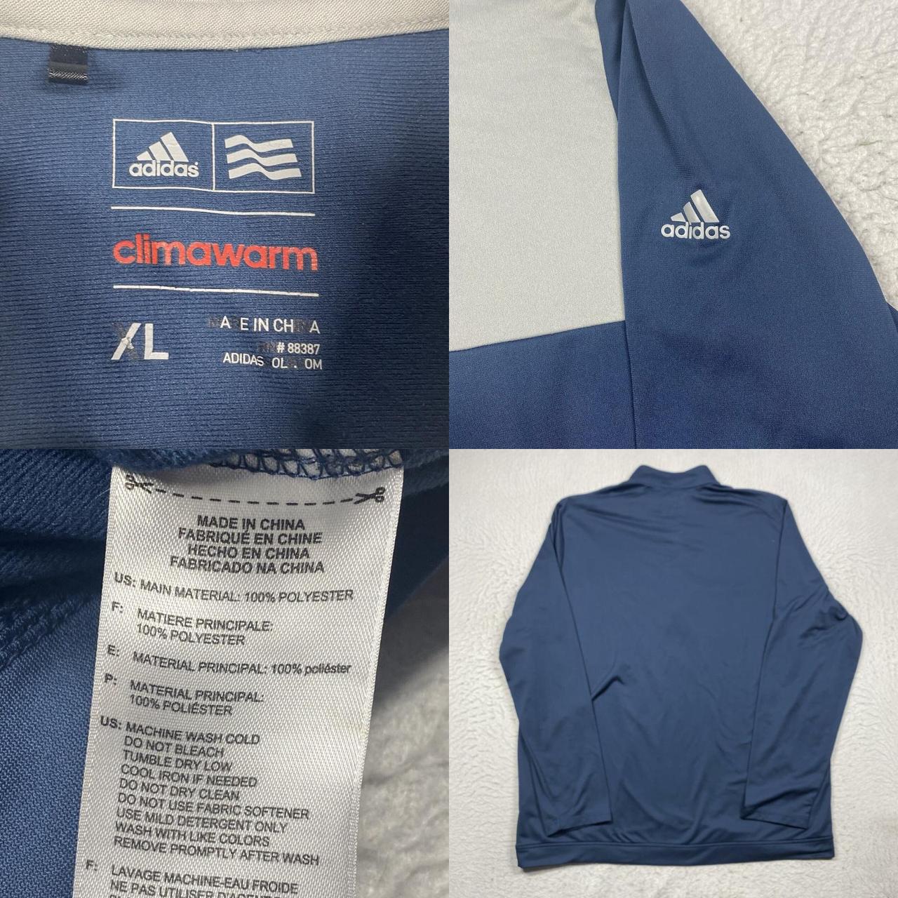 Adidas 1 4 Zip Shirt Mens XL Climawarm Blue Mock. Depop