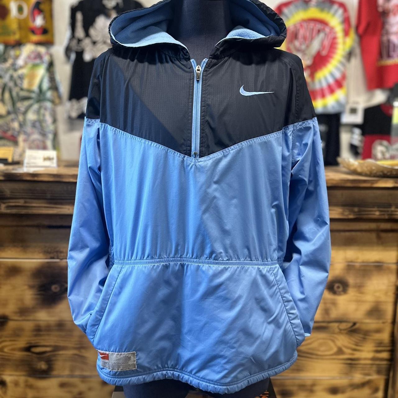 NIKE Fit Dry Blue Lacrosse 1/4 Zip Training Hooded | Depop