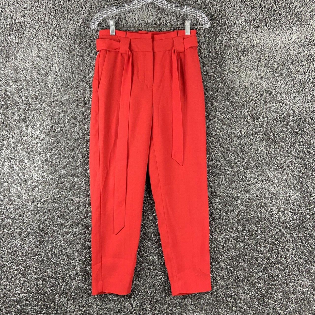 Express High Rise Ankle Orange Red Dress Pants. Depop