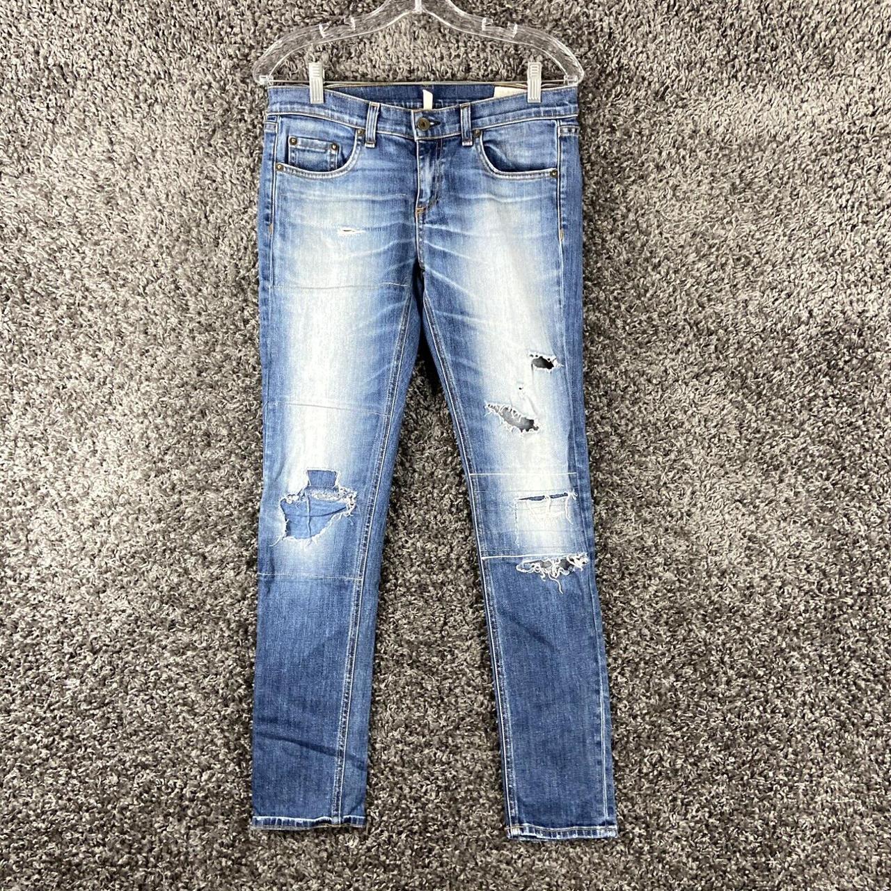 Rag & bone blue outlet ripped jeans