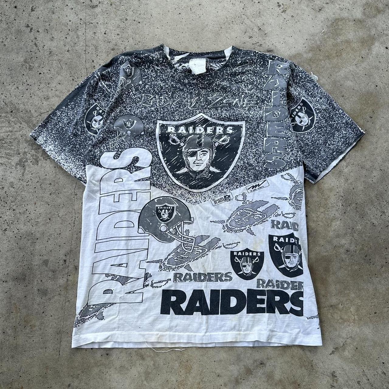 Vintage Oakland raiders magic Johnson all over print... - Depop